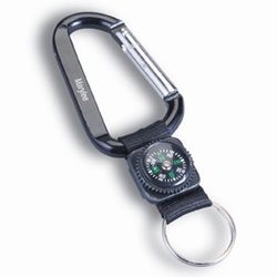 CARABINER WITH DECORATIVE COMPASS (8MM)