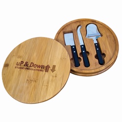 ROUND BAMBOO SERVING SET