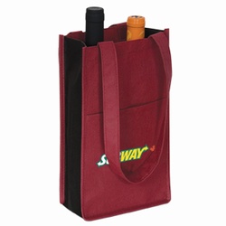 Non Woven Two Bottle Wine Bag