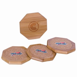 Bamboo / Cork Coaster Set