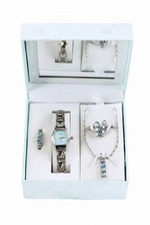 Buy 2 Get 1 - Blue Watch and Jewelry Set