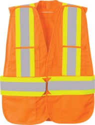 5 Point Vertical Stripe Tearaway Safety Vest