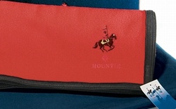 RCMP Wool blanket embroidered with Mountie design