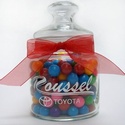 Rainbow Bubble Gum Filled Glass Jar